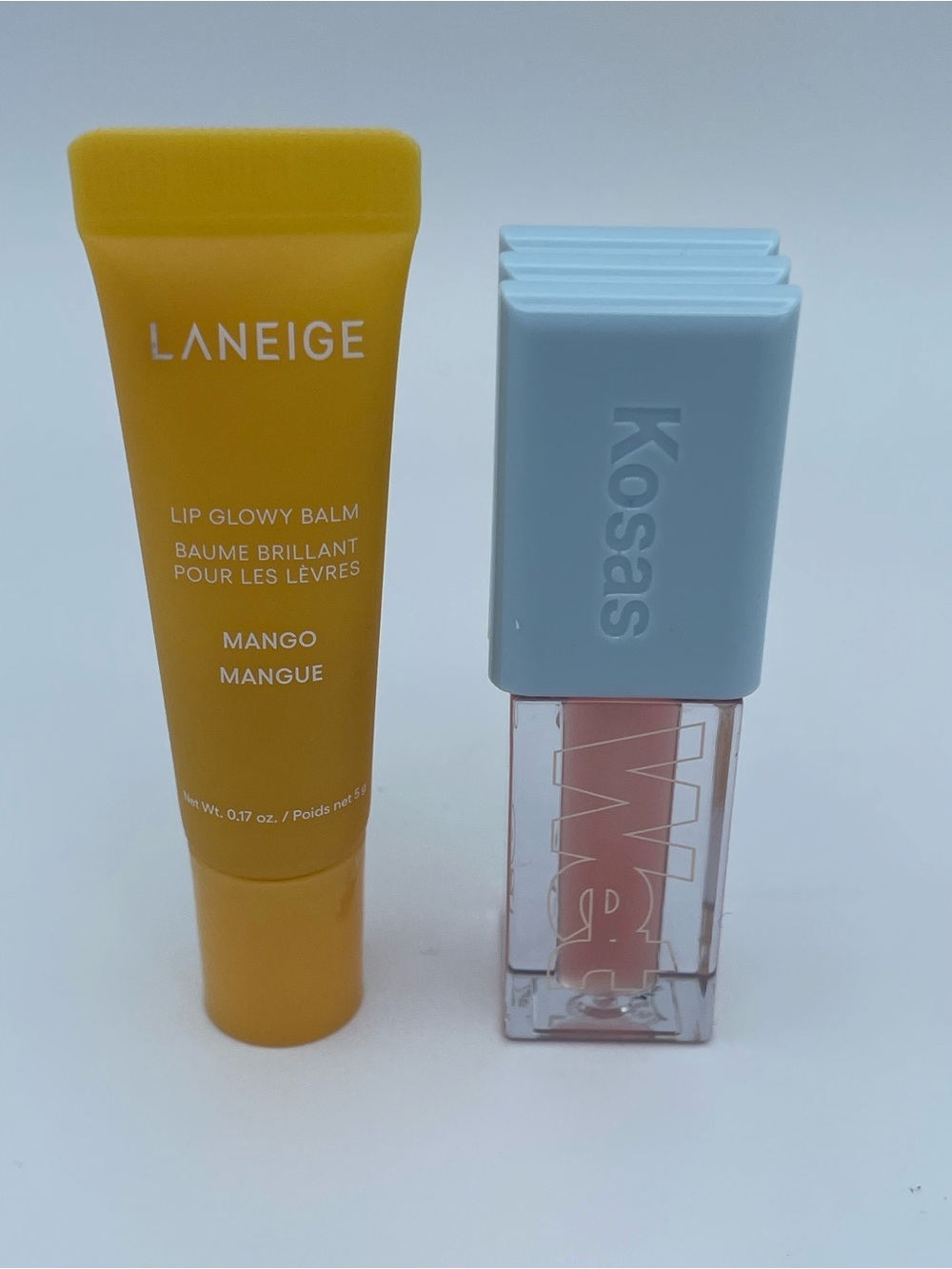 Laneige Mango Lip Glowy Balm & Kosas Lip Oil In Jellyfish